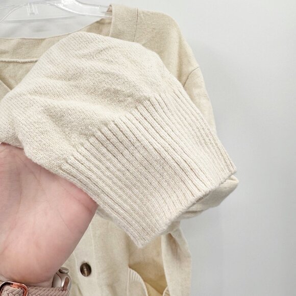 NEW Goodfellow & Co Men's V-Neck Cardigan Sweater - Cream - Size Large - Picture 4 of 12